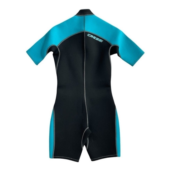 CRESSI LIDO Women’s Shorty Wetsuit Size M 2mm Neoprene Black Grey Aqua NWT - Picture 6 of 9